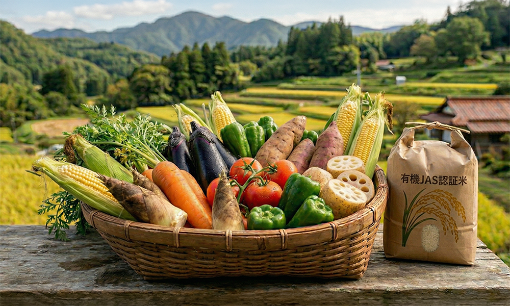 野菜類と有機JAS認証米